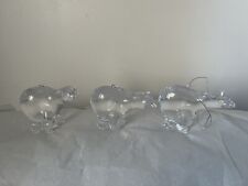 3 X ACRYLIC POLAR BEAR CHRISTMAS TREE DECORATIONS ORNAMENTS