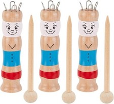 OLYCRAFT 3 Set French Knitter Colorful Spool Knitting Doll DIY Knitting Spool w