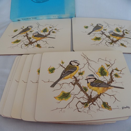 Vintage birds blue - vintage,