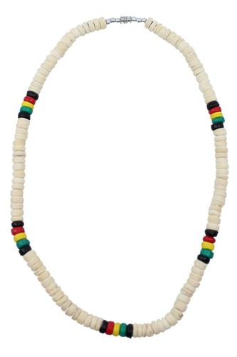 Coconut shell necklace - coconut, (thick)