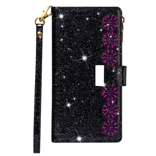 Shiny leather wallet phone - pu,