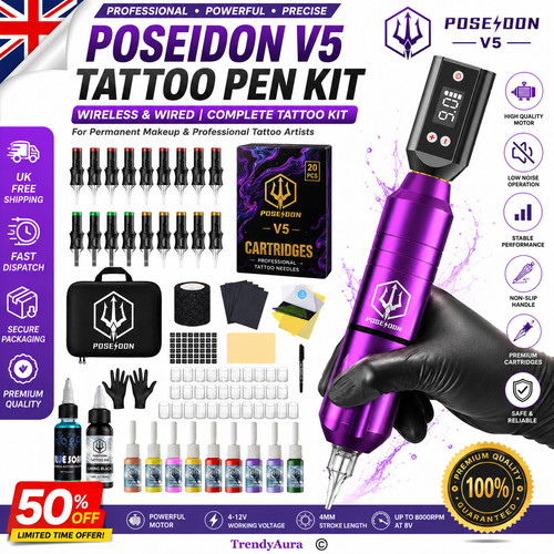 Poseidon cordless tattoo - tattoo, gun