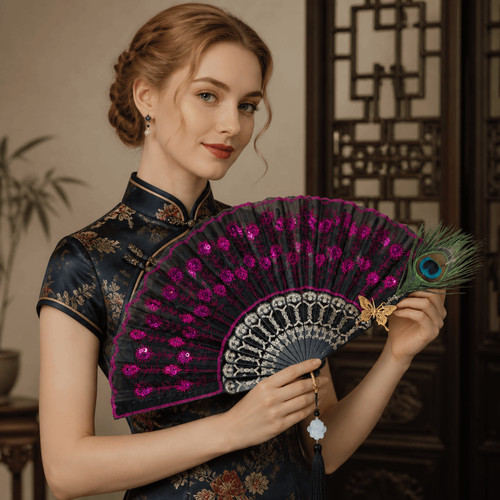 Portable peacock feather - portable,