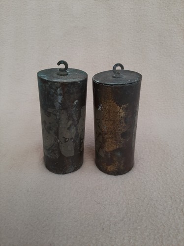 Pair antique brass cased - pair,