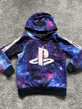 Age 7 Years Purple & Blue Cosmic Galaxy Design PlayStation ‘Next’ Hooded Jumper