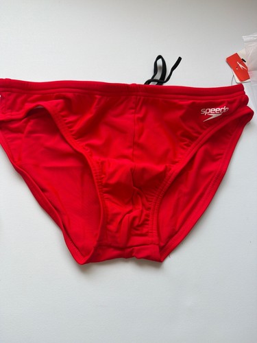 Speedo red swim briefs with - swim,