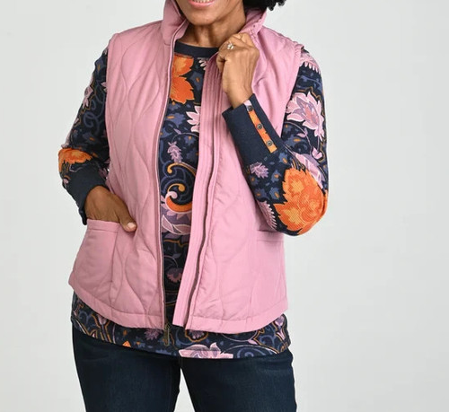 Banks pink quilted - pink, zip