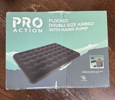 PROACTION Double Size Airbed With Mains Electric Pump Matress Sleeping Bed Black