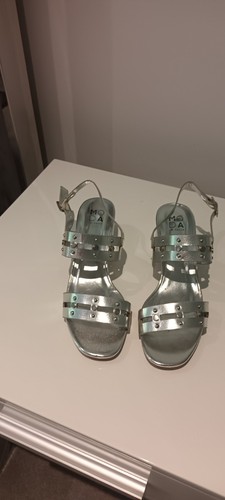 Moda pelle silver strappy - silver,