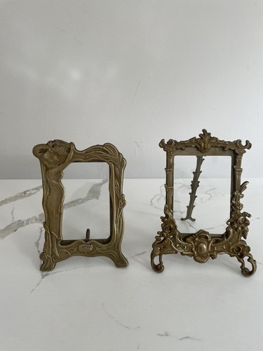 Vintage ornate brass picture - ornate,