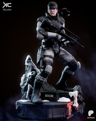 Solid snake 3d - solid,