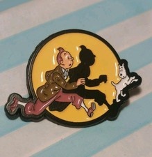 Tintin Pin Snowy Tin Tin Badge Classic Cartoon Gift Collectable UK Xmas Enamel 