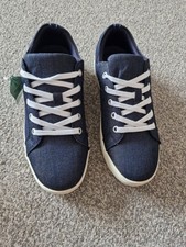 Lands End Chambray Denim Lace Up Shoes/Trainers Size 7 BNWT