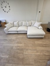 Loaf Wodge Large Right Hand Chaise Sofa in POSH ENVELOPE CLEVER COTTON NEW