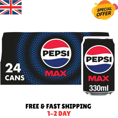 Pepsi max sugar cola cans - max, no