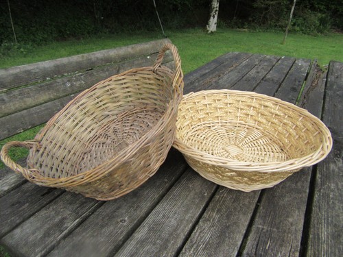 Natural woven round - round, shallow
