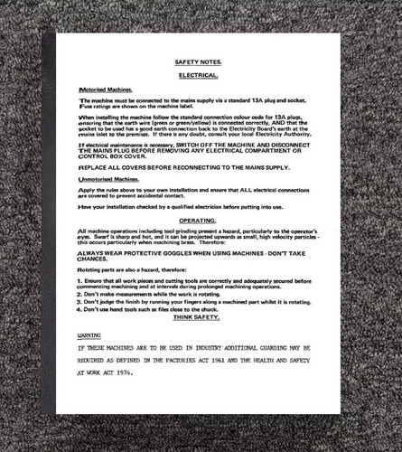 Lathe operator instruction - operator,