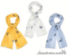 Glittery BEE PRINT Scarf
