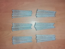 130mm GALVANISED TWIST THREAD DRIVE SCREW NAILS 5" CORRUGATED ROOFING  Pack 30.