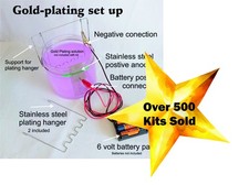 Gold Plating Kit (battery) with all You Need for Goldplating silver Jewellery (3