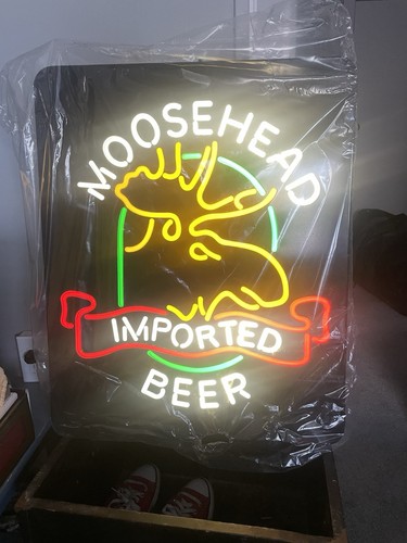 Vintage moosehead beer lighted - moosehead,