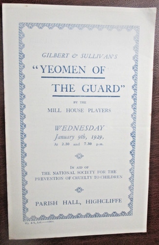1929 yeomen the guard - yeomen,
