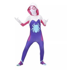 Girls Ghost Spider Stacy Gwen Cosplay Halloween Costume School Party Fancy Dress
