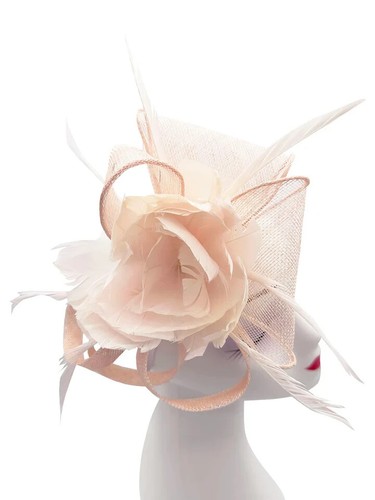 Feather flower hair hat - flower,