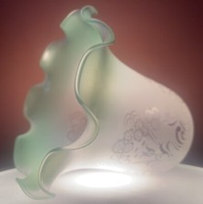 Early c20th Etched Glass Lamp Shade