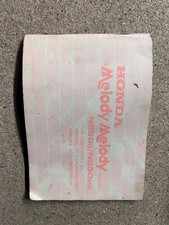 USED GENUINE HONDA MELODY & DELUXE OWNERS HANDBOOK MANUAL 00X37GA70200