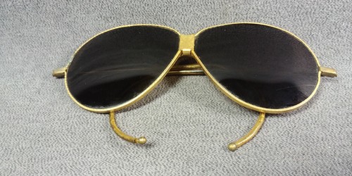 1940s aviator sunglasses - sunglasses, gold