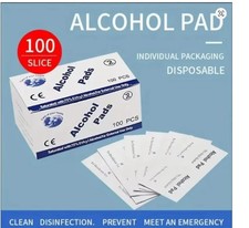 100PCS Disposable 75% Alcohol