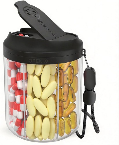 Pill dispenser with large - pill,