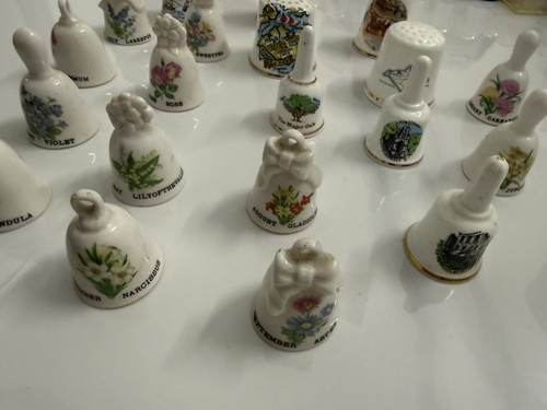 Large thimbles porcelain bells - porcelain,
