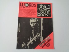 WORDS - RECORD SONG BOOK -