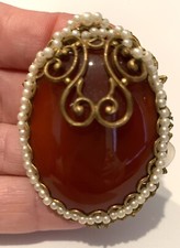 Miriam Haskell Brooch Vintage Signed