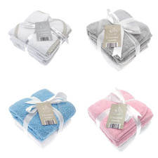 2 Soft White Elli and Raff Baby Hooded Bath Time Towel 100% cotton Baby Gift