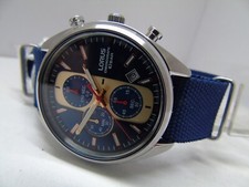 LORUS by SEIKO MENS 1/10th SEC. CHRONOGRAPH WATCH *NEW* *GIFT BOX INCLUDED*