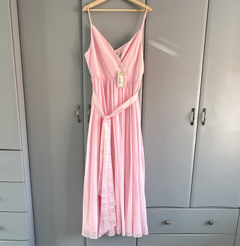 Coast pink chiffon neck - pink, v-neck