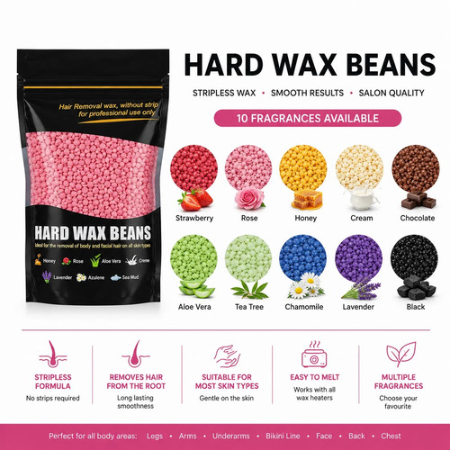 Depilatory hard wax beans - hard,