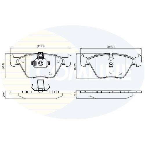 Brake pads set for - set, e83