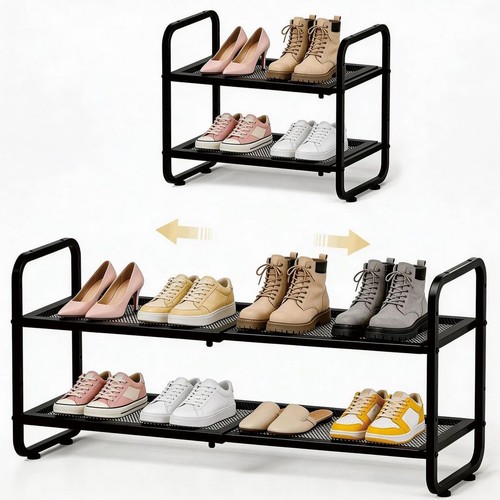 Expandable metal shoe rack - expandable, 2