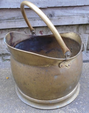 Vintage Brass Coal Log Helmet