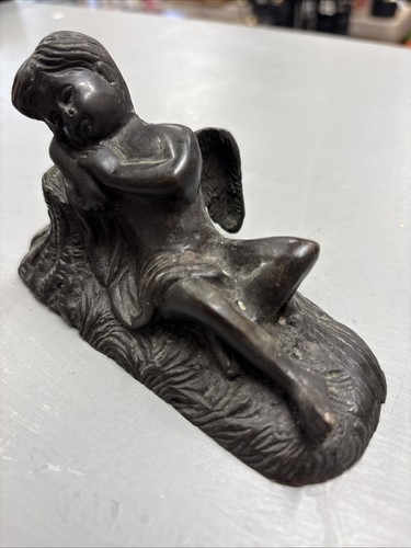 Vintage pair bronze sleeping - bronze,