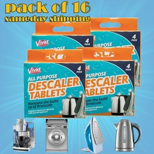 4-16 Pack Limescale Descaler Tablets Kettle Iron Coffee Machine Cleaning Descale