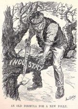 Political cartoon An old