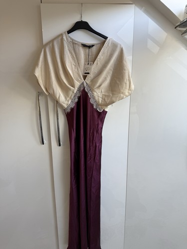 Zara purple satin slip - purple,