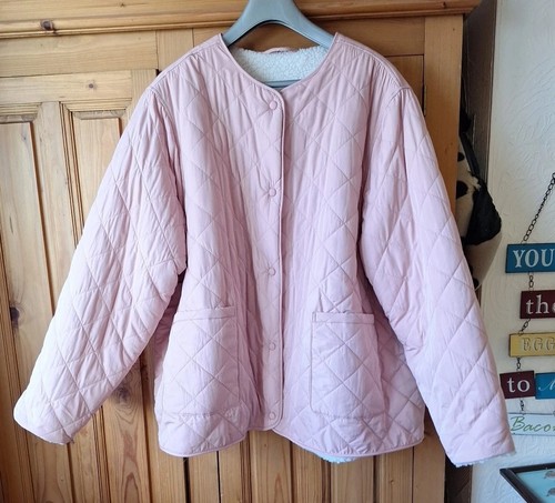Ladies pink quilted coat size - coat,