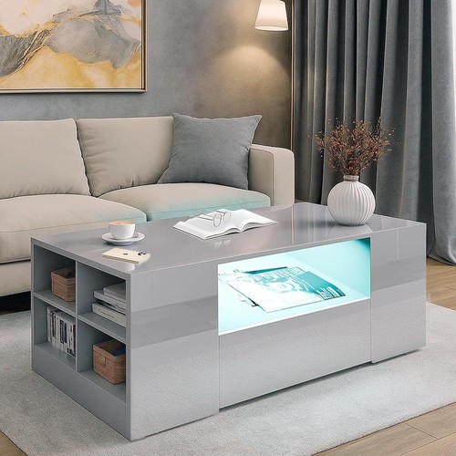 Led coffee table with - coffee,