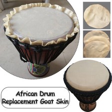 Djembe Drum Replacement Goat Skin Head Flat Round African Drums Accessory Multi